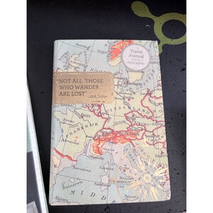 VINTAGE MAP "NOT ALL THOSE WHO WANDER ARE LOST" JOURNAL